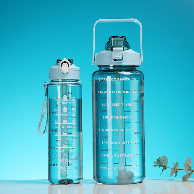 Damen Motivations-Trinkflasche mit integrierten Zeitmarkierungen und ergonomischem Design Karnz