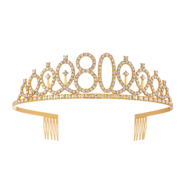 Damen Kristallverzierte Tiara mit elegantem Design Karnz