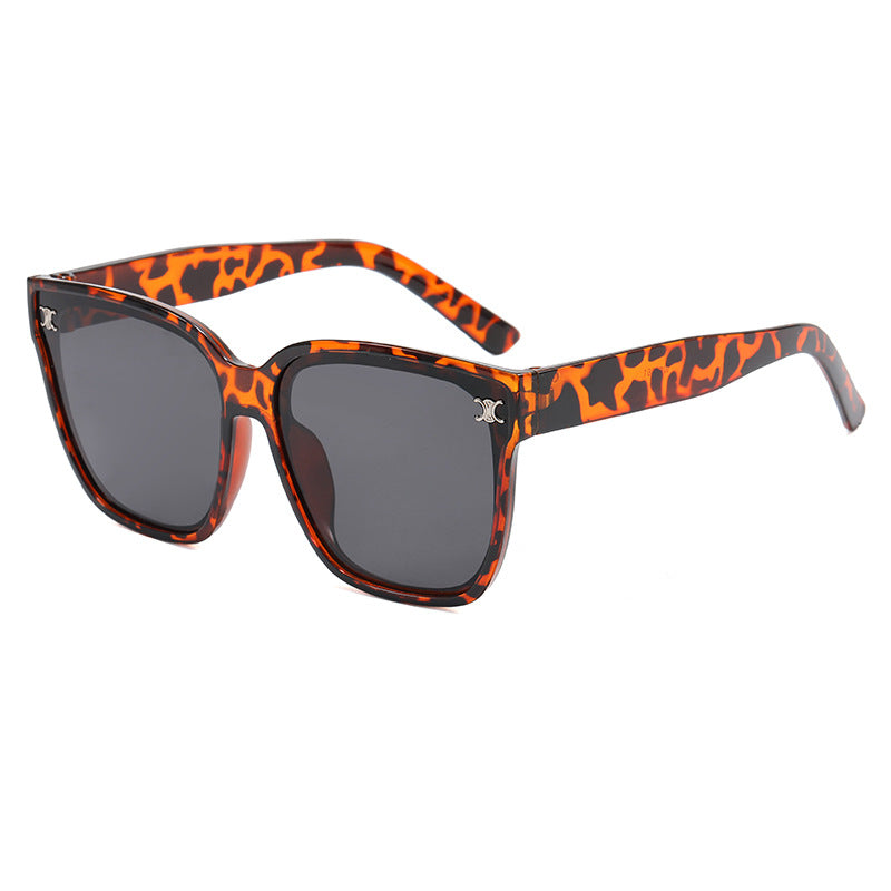 Damen Modische oversized Sonnenbrille mit rautenförmigen Gläsern Karnz