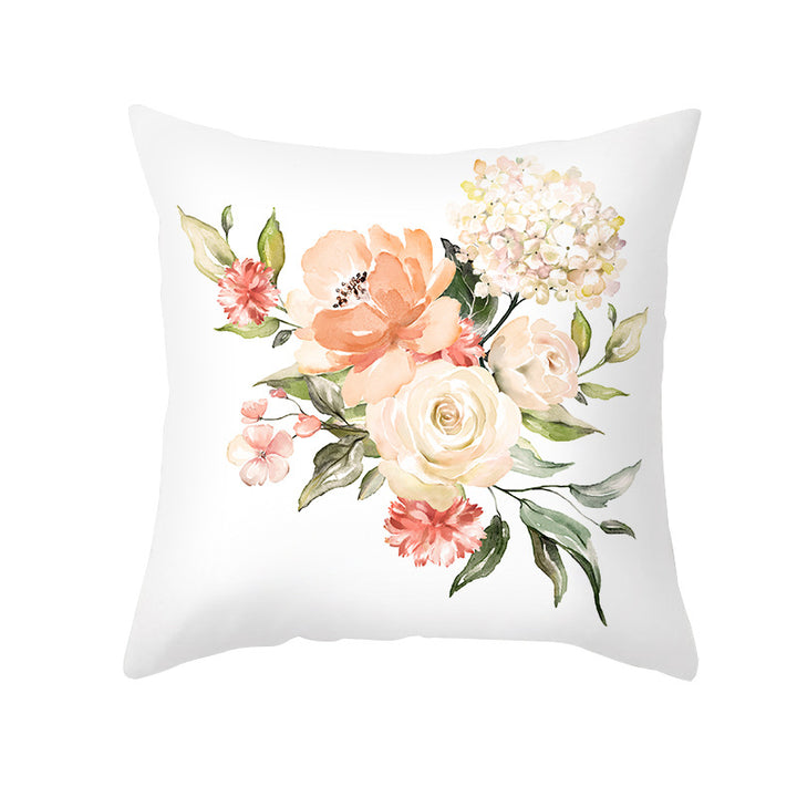 Floral Aquarell Rose Baumwoll-Leinen Quadrat Wurfkissenbezug mit unsichtbarem Reißverschluss