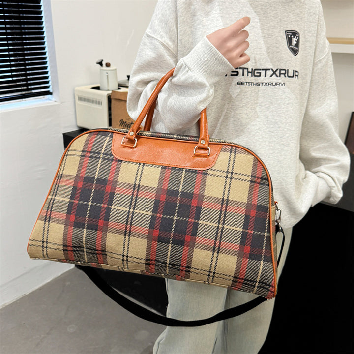Stylische Karierte Wochenend-Tote-Tasche Karnz
