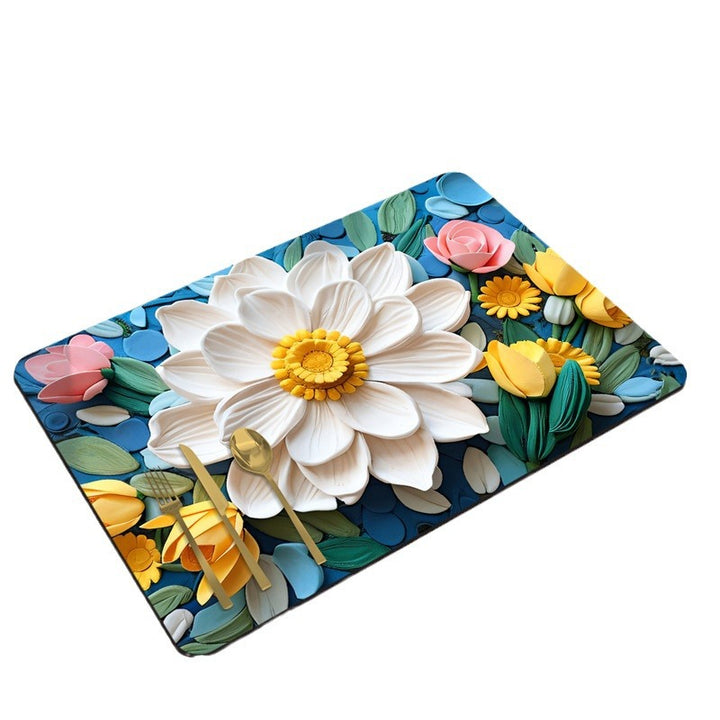 Blumenmuster Anti-Rutsch Küchenmatte