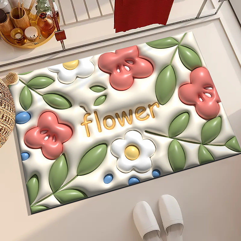 Badezimmer-Badematte mit floralem Muster