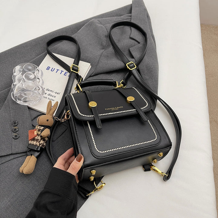 Vintage-inspirierte strukturierte Satchel-Tasche Karnz