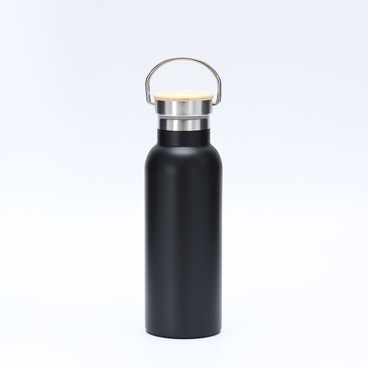 Damen isolierte Edelstahl-Trinkflasche mit Holzdeckel Karnz