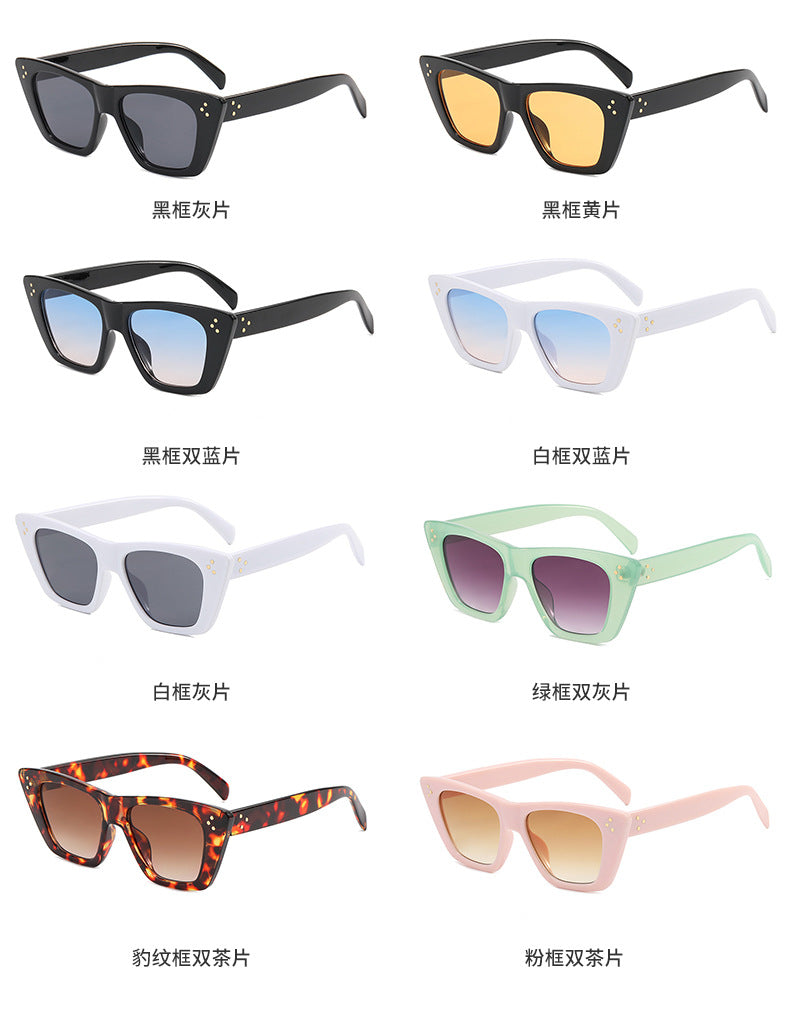 Damen modische Cat-Eye Sonnenbrille mit UV-Schutz und stilvollem Design Karnz