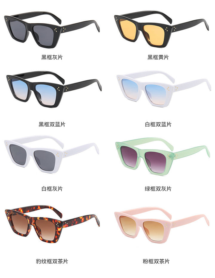 Damen modische Cat-Eye Sonnenbrille mit UV-Schutz und stilvollem Design Karnz