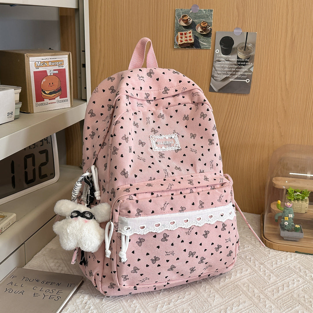 Blumenmuster Schulrucksack