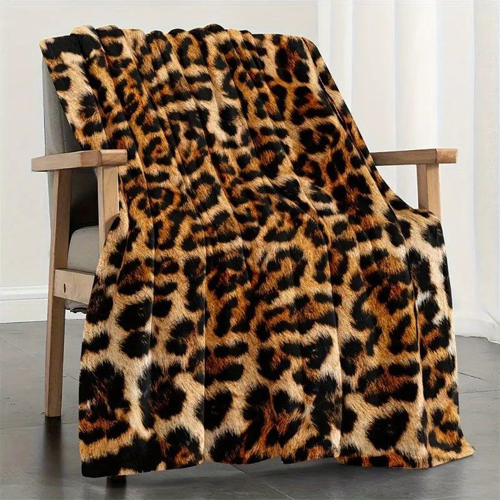 Plüsch Leopard Druck Wurfdecke
