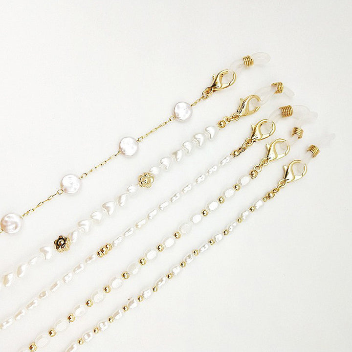 Elegante Perlenbesetzte Brillenkette Karnz