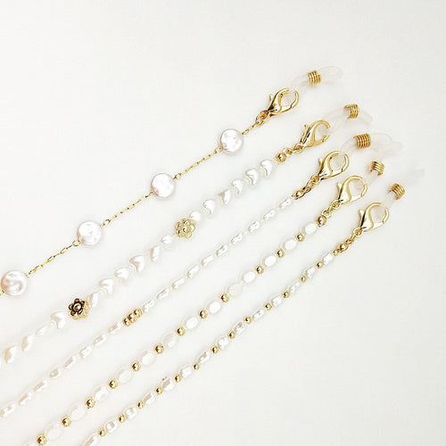 Elegante Perlenbesetzte Brillenkette Karnz