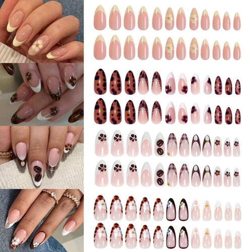 Kunstnagelset mit kreativen Blüten- und Tiermotiven Karnz