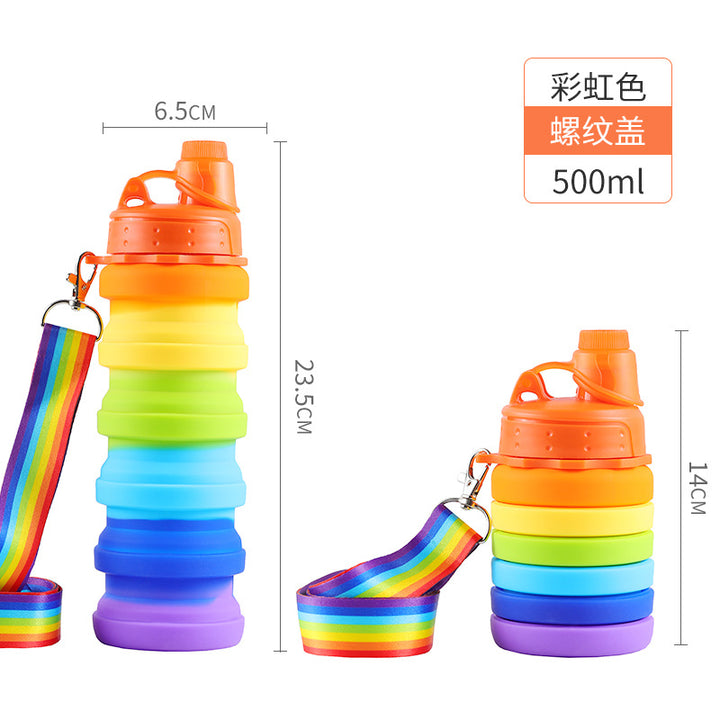 Unisex faltbare Silikon-Trinkflasche mit praktischem Karabiner Karnz