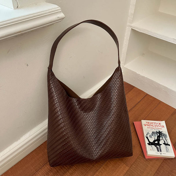 Gewebte Leder Hobo Tasche