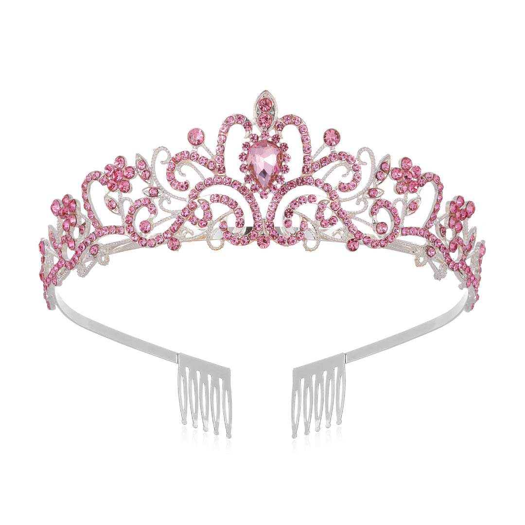 Damen Funkelnde Kristall-Tiara mit filigranem Design Karnz