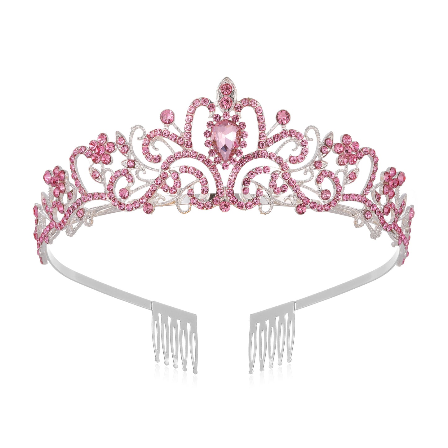 Damen Funkelnde Kristall-Tiara mit filigranem Design Karnz