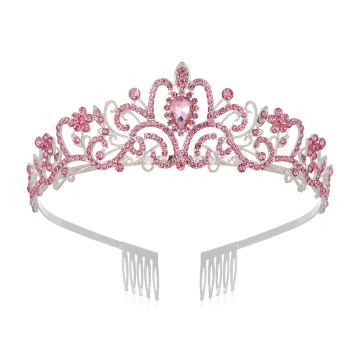 Damen Funkelnde Kristall-Tiara mit filigranem Design Karnz