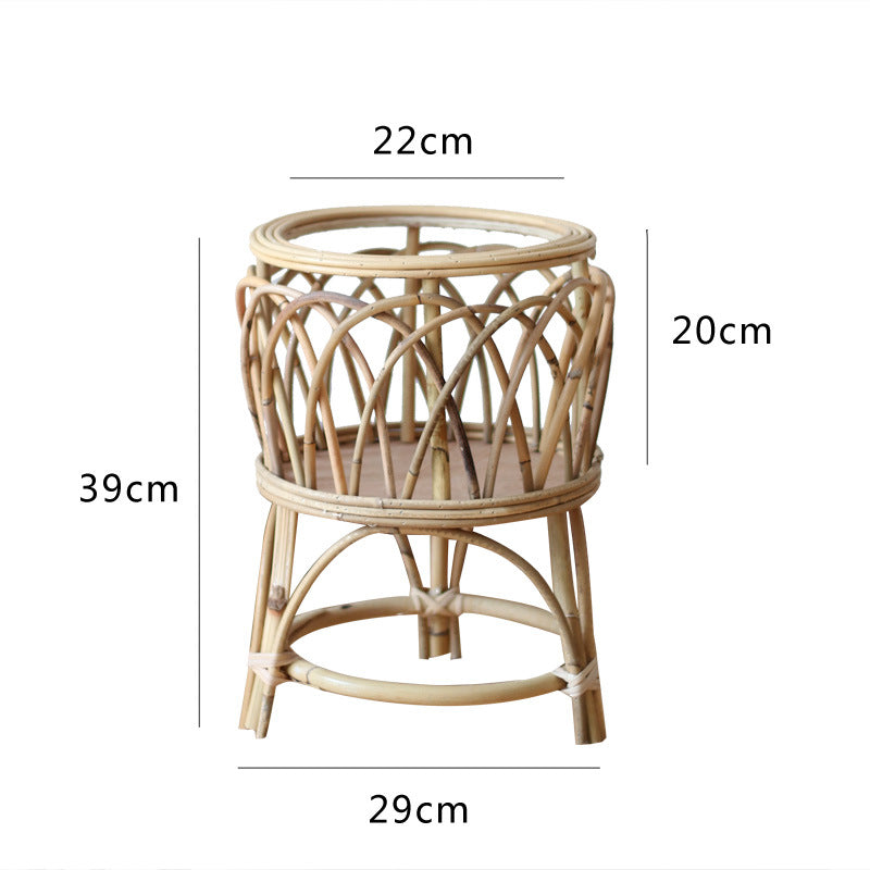 Pflanzenständer aus Rattan mit modernem Design Karnz