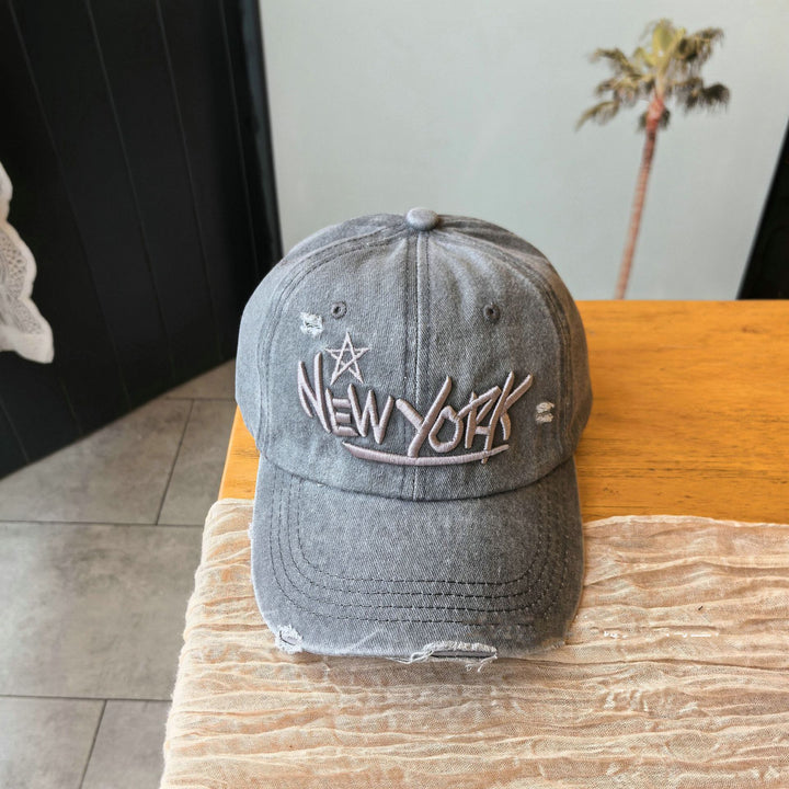 Verblasster Denim Klassische Kappe