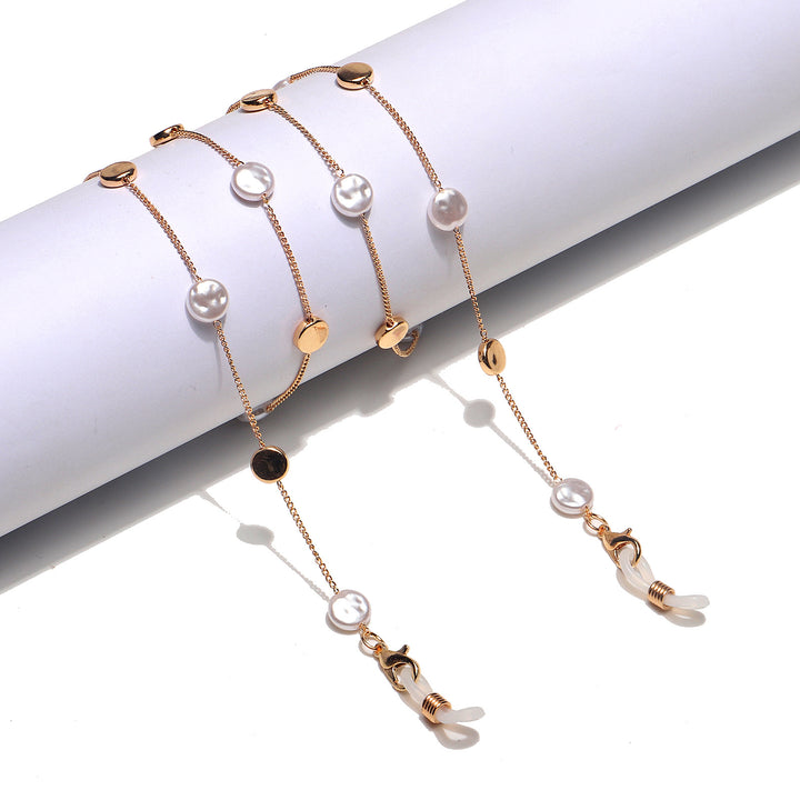 Perlen- und Metall-Brillenhalter-Kette Karnz
