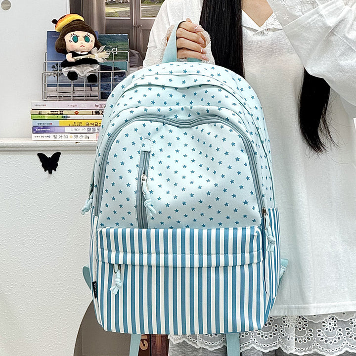 Stylischer Sternenbedruckter Rucksack mit großem Fassungsvermögen Karnz