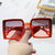 Damen modische Sonnenbrille mit extravagantem, rechteckigem Rahmen Karnz