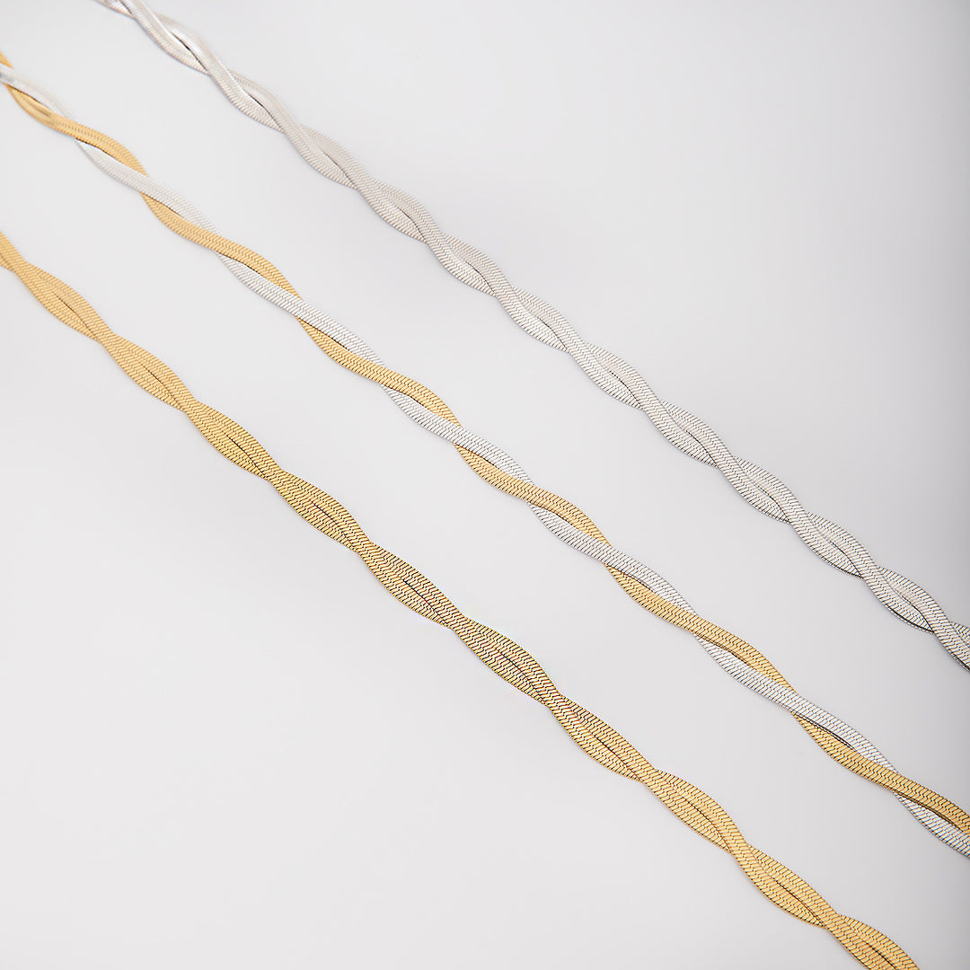 Elegante Strukturierte Drahtarmband Karnz