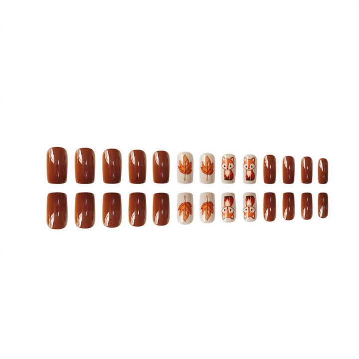 Thematic Fox und Blatt Nagelkunst Set Karnz