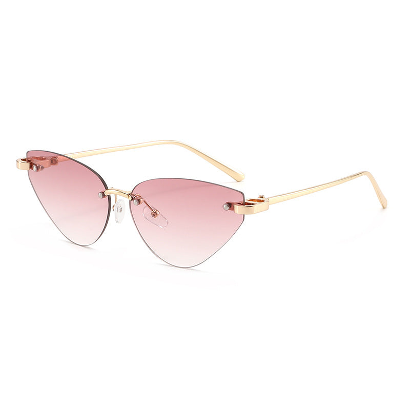 Damen elegante Cat-Eye Sonnenbrille mit ultraleichtem Metallrahmen Karnz