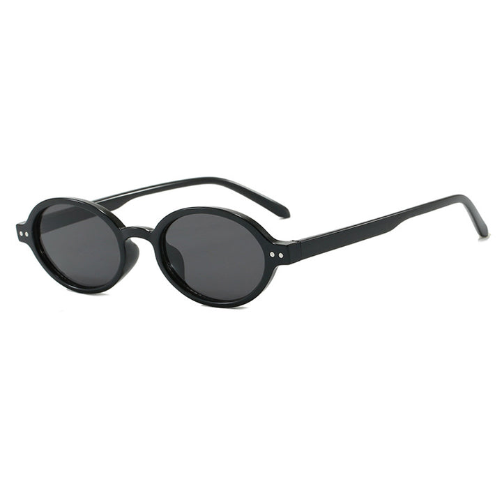 Damen modische ovalförmige Sonnenbrille mit ausgefallenem Rahmen Karnz