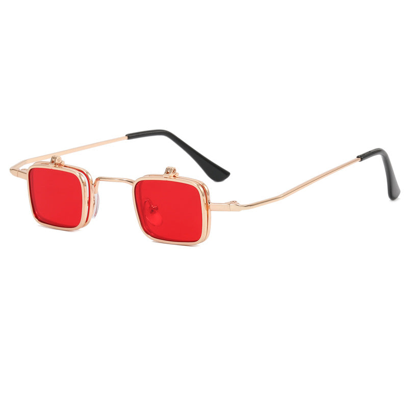 Damen Designer-Sonnenbrille mit quadratischem Metallrahmen Karnz