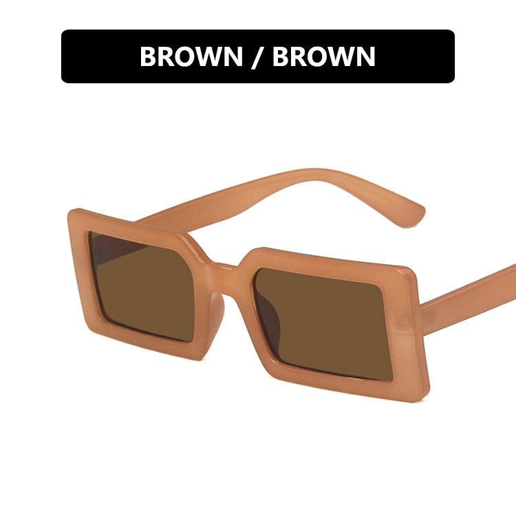 Damen quadratische Sonnenbrille mit modernem, breitem Rahmen und schützendem UV-Filter Karnz