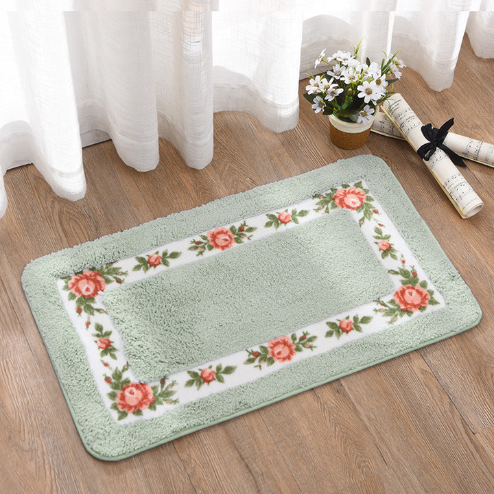 Blumenmuster Badezimmer Teppich