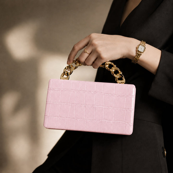 Strukturierte Python-Prägung Handtasche