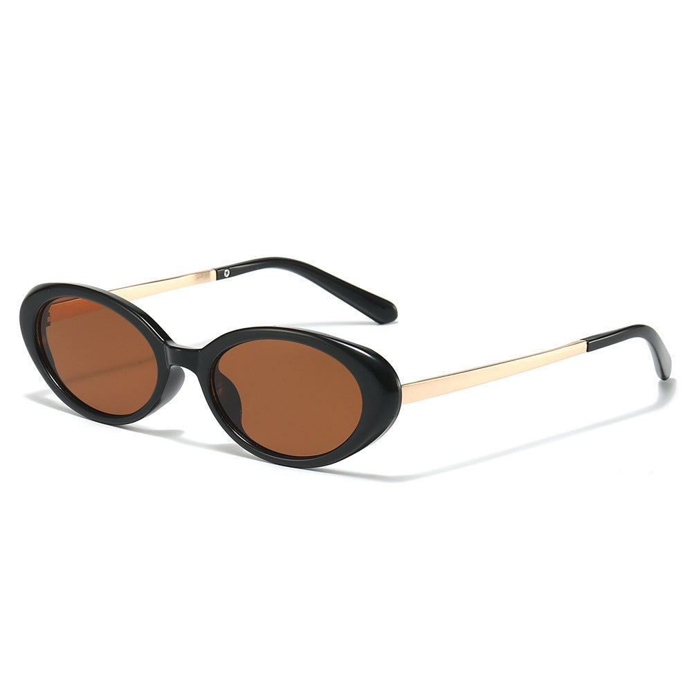 Retro-inspirierte ovale Rahmen-Sonnenbrille Karnz 1787812326