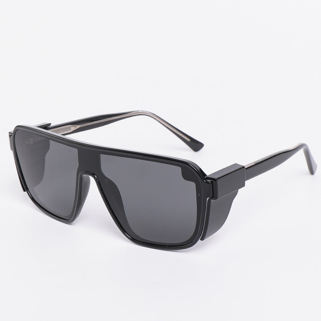 Damen sportliche Sonnenbrille im futuristischen Design mit farbigen Gläsern Karnz
