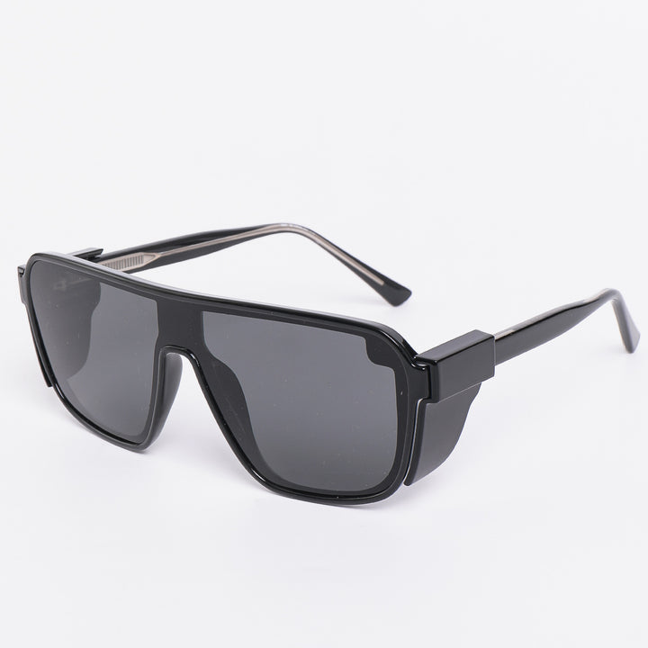 Damen sportliche Sonnenbrille im futuristischen Design mit farbigen Gläsern Karnz
