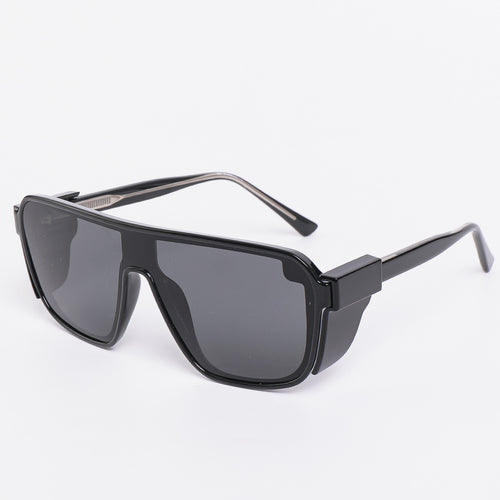 Damen sportliche Sonnenbrille im futuristischen Design mit farbigen Gläsern Karnz