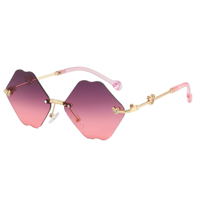 Damen geometrische Oversized-Sonnenbrille mit detailliertem, luxuriösem Rahmen Karnz