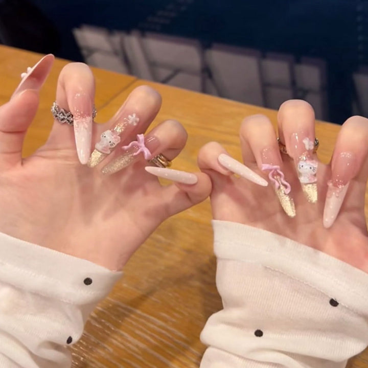 Dekorativer Press-On-Nagelset