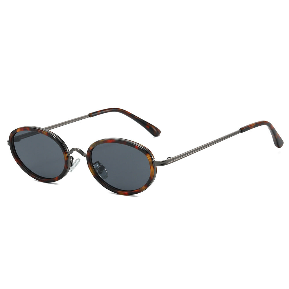 Damen modische Sonnenbrille mit hochwertigem Rahmen und runden Gläsern Karnz