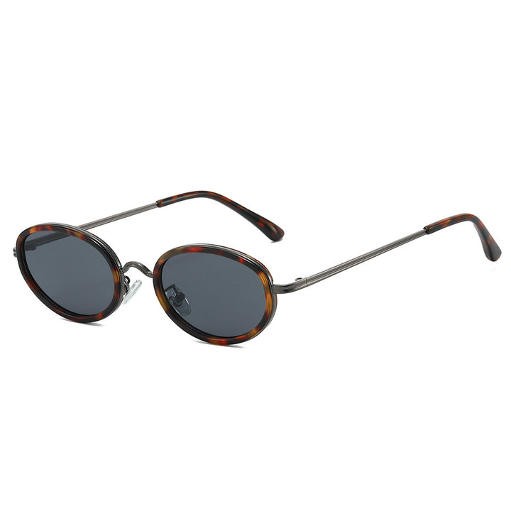 Damen modische Sonnenbrille mit hochwertigem Rahmen und runden Gläsern Karnz
