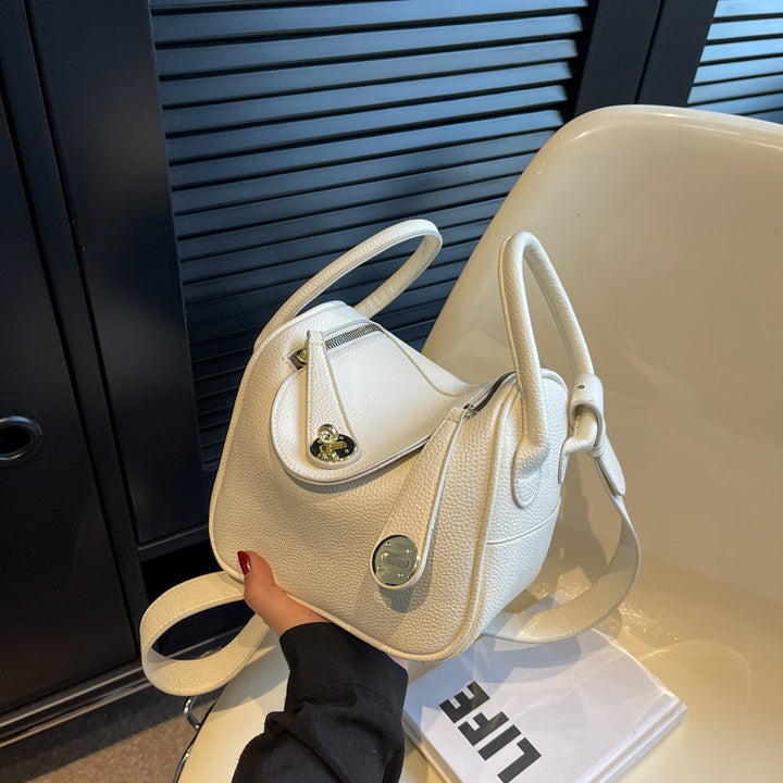 Strukturierte Lederhandtasche Karnz