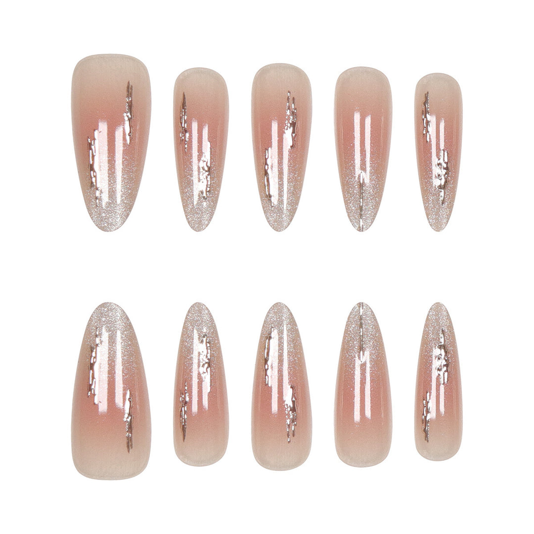 Elegante Stiletto Press-On Nägel mit Glitzerakzenten Karnz 1789085706