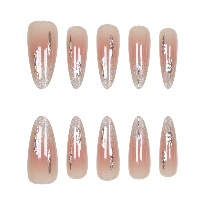 Elegante Stiletto Press-On Nägel mit Glitzerakzenten Karnz 1789085706