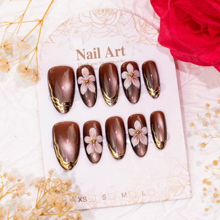 Elegantes Florales Nagelkunstset