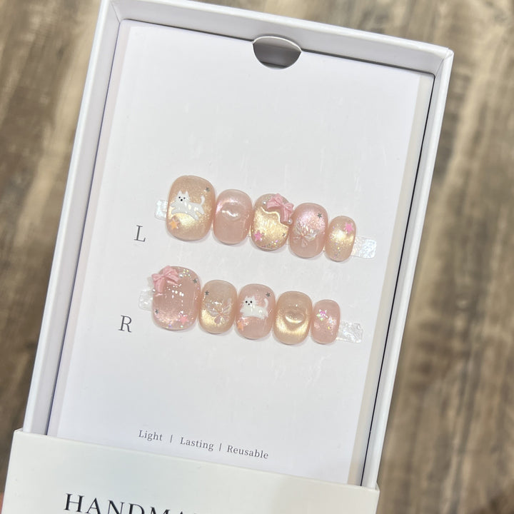 Themen Press-On Nagelkunstset mit Hello Kitty Designs Karnz