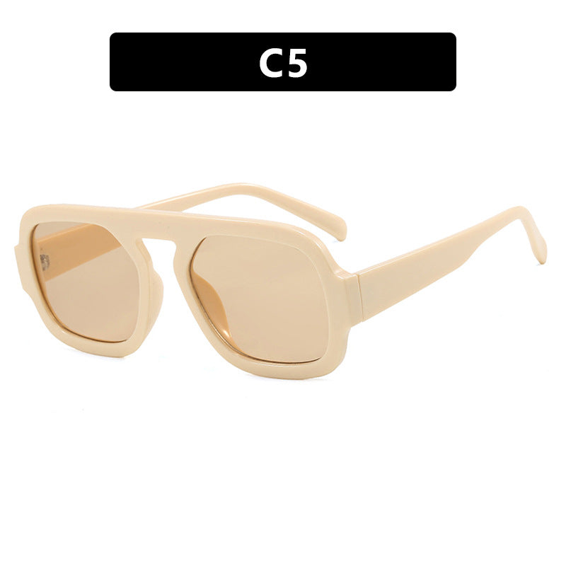 Damen trendige Sonnenbrille mit markantem eckigem Design und UV-Schutz Karnz