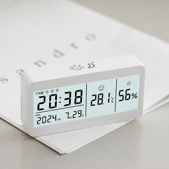 Digitaluhr mit Multifunktionalem Thermo- und Hygrometer Karnz