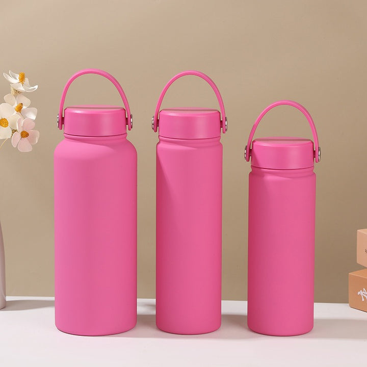 Damen isolierte Wasserflasche mit ergonomischem Tragegriff Karnz